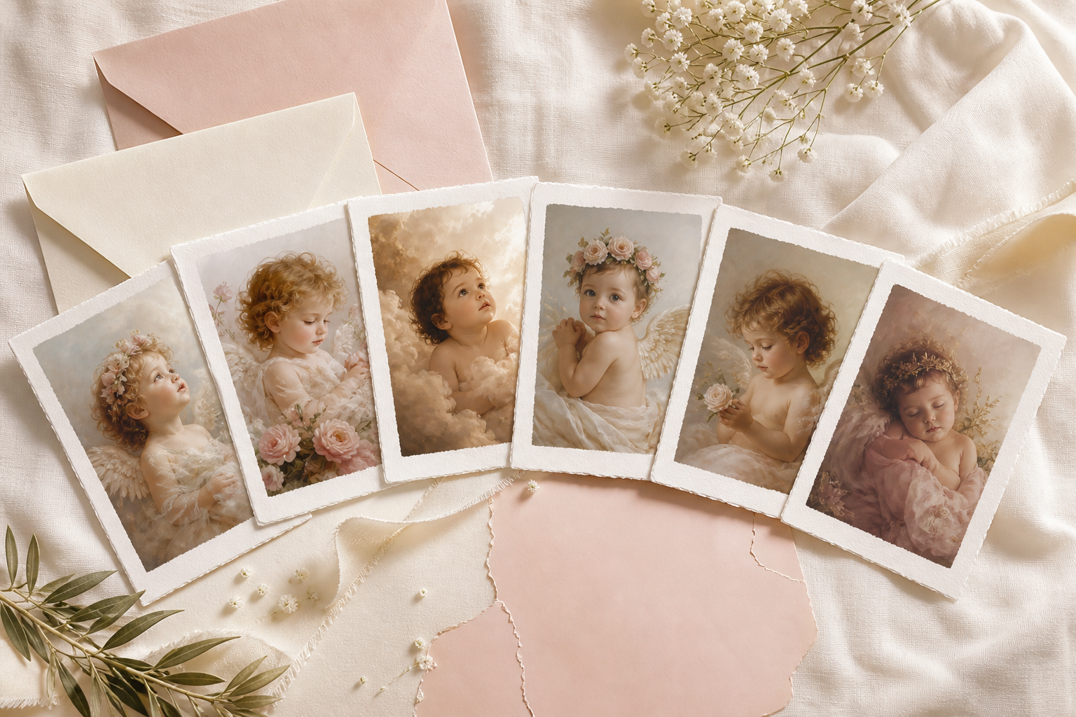Lot de 6 cartes tendresse